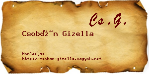 Csobán Gizella névjegykártya