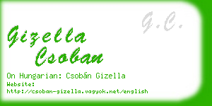 gizella csoban business card